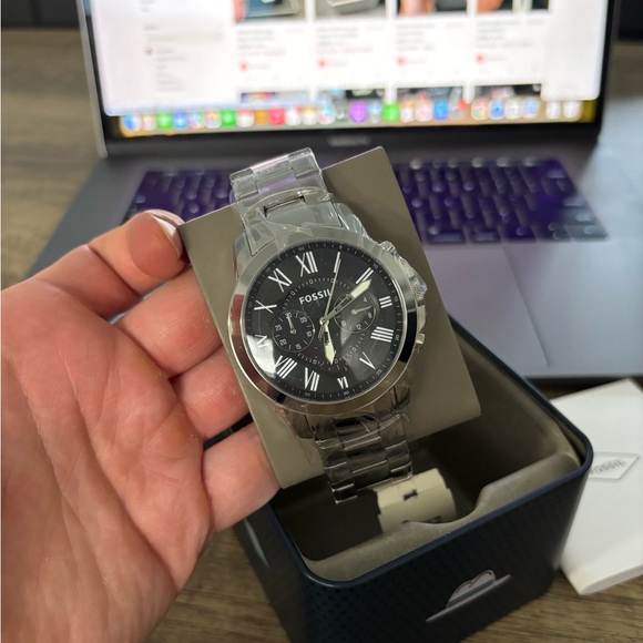 BRAND NEW Fossi Grand Chronograph Stainless Steel Watch - Picture 4 of 5
